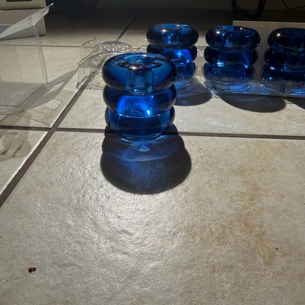Blue Glass Home Accent